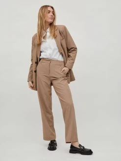 Vila Pantalons Loosefit Broek Dames Lichtbruin -Vila abf05556f3b5940784465a085fc3eae2