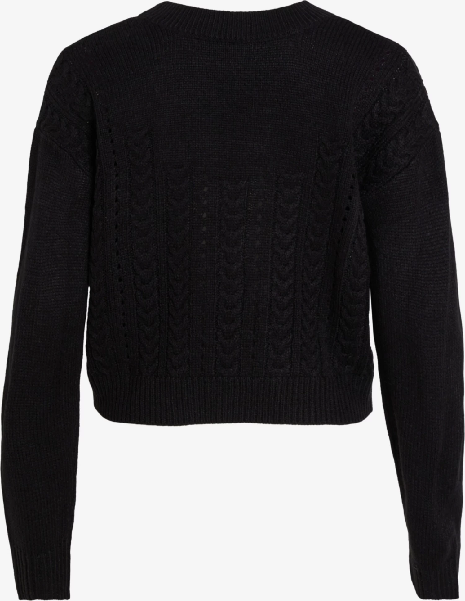 Vila Vesten Gebreid Vest Oa Dames Zwart 4 Vila Vesten Gebreid Vest Oa Dames Zwart - Afbeelding 2