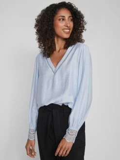 Vila Kanten Blouses Blouse Dames Blauw 15 Vila Kanten Blouses Blouse Dames Blauw -Vila ac5d51b850ba470a721b997cece24911