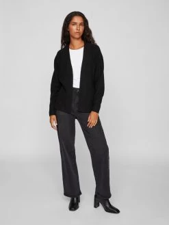 Vila Vesten Gebreid Vest Loraine Dames Zwart -Vila add783168ca040db52e1b446d6f451ae