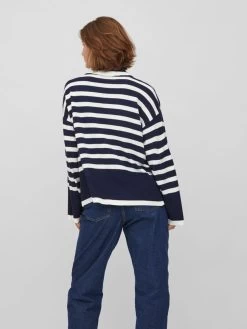 Vila Coltruien Trui Dames Donkerblauw -Vila ae0797d49557ca41301345d8e88040f4