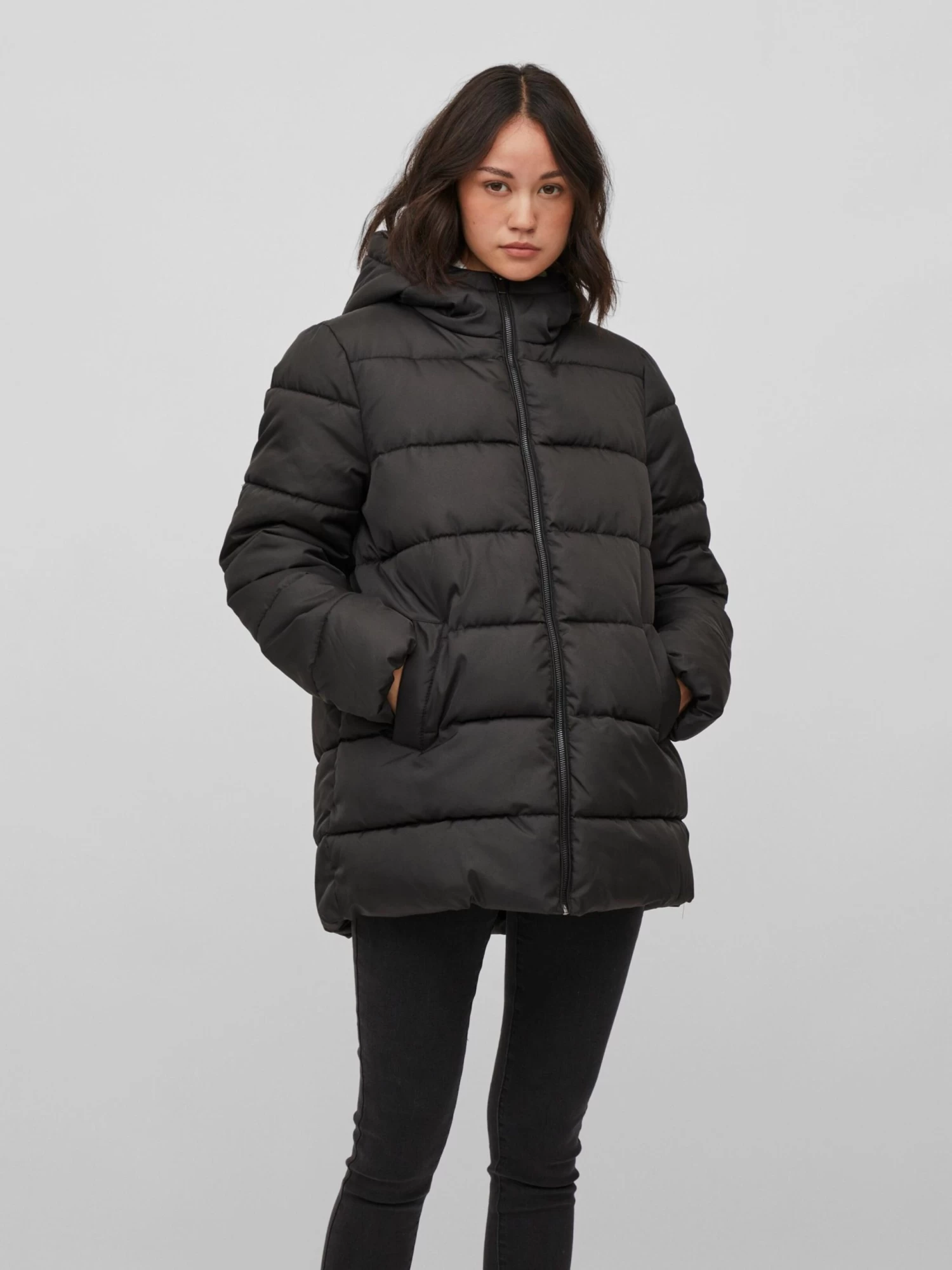 Vila Winterjassen Winterjas Tate Dames Zwart 5 Vila Winterjassen Winterjas Tate Dames Zwart - Afbeelding 3