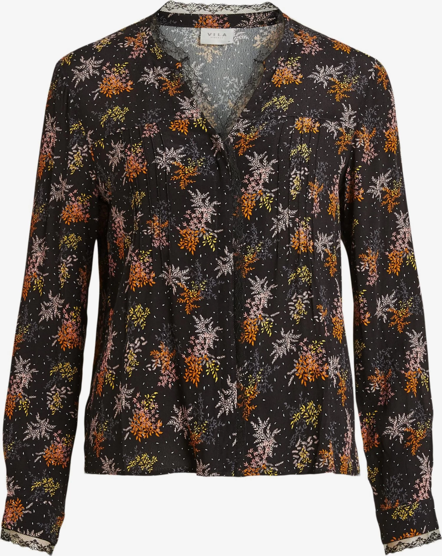 Vila Kanten Blouses Blouse Borine Dames Zwart 3 Vila Kanten Blouses Blouse Borine Dames Zwart