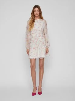 Vila Mini Jurken Jurk Sophia Dames Crème -Vila affdfd0f5cc26401a173526d5f2b4b39