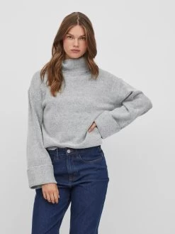 Vila Coltruien Trui Dames Grijs Gemêleerd -Vila b05599f346b84e129b6ed8c993524191