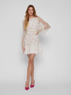 Vila Mini Jurken Jurk Sophia Dames Crème -Vila b265050cb87c311d906be00f07388926