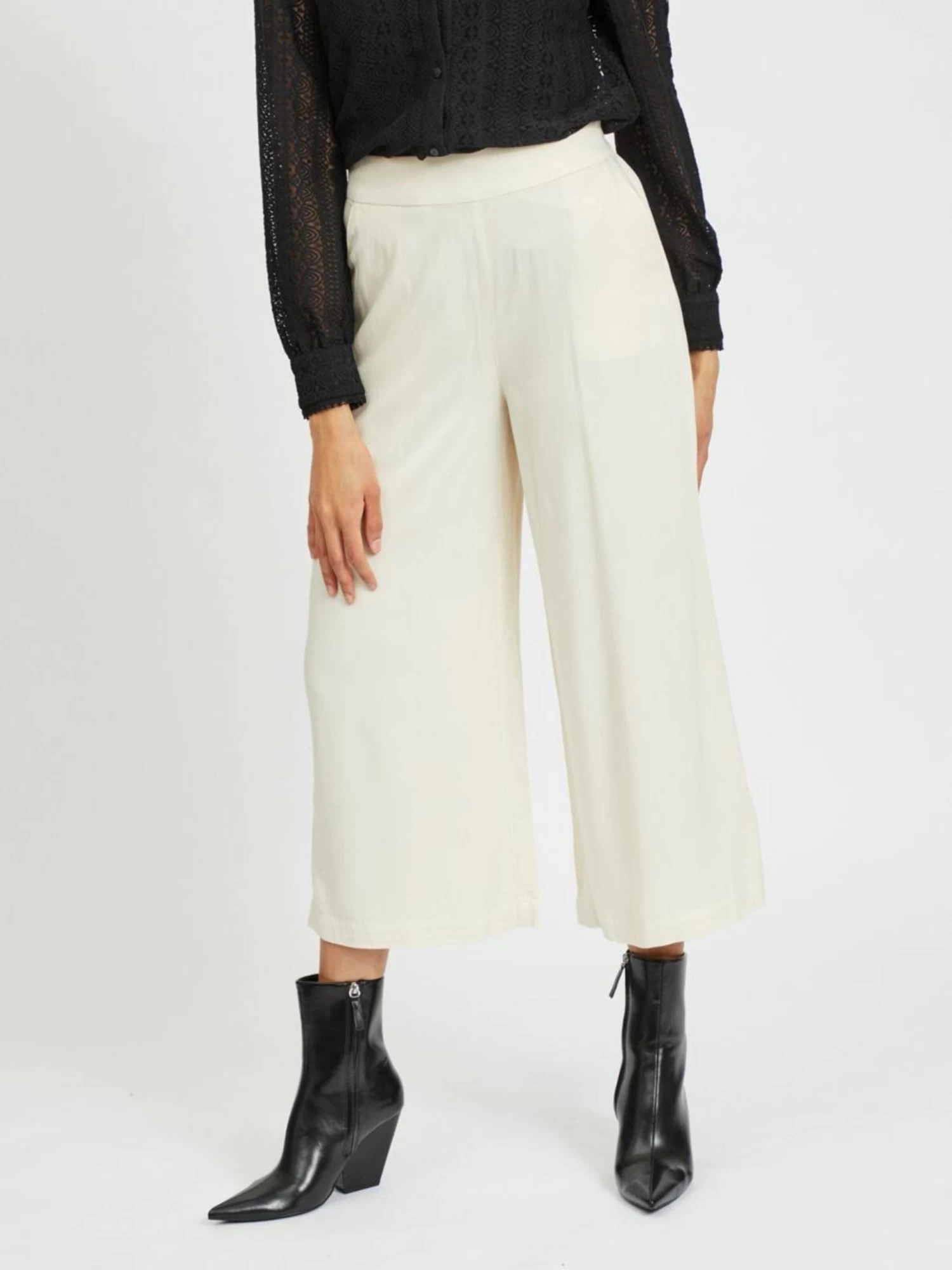 Vila Culottes Wide Leg Broek VIFANZA Dames Wit 4 Vila Culottes Wide Leg Broek VIFANZA Dames Wit - Afbeelding 2