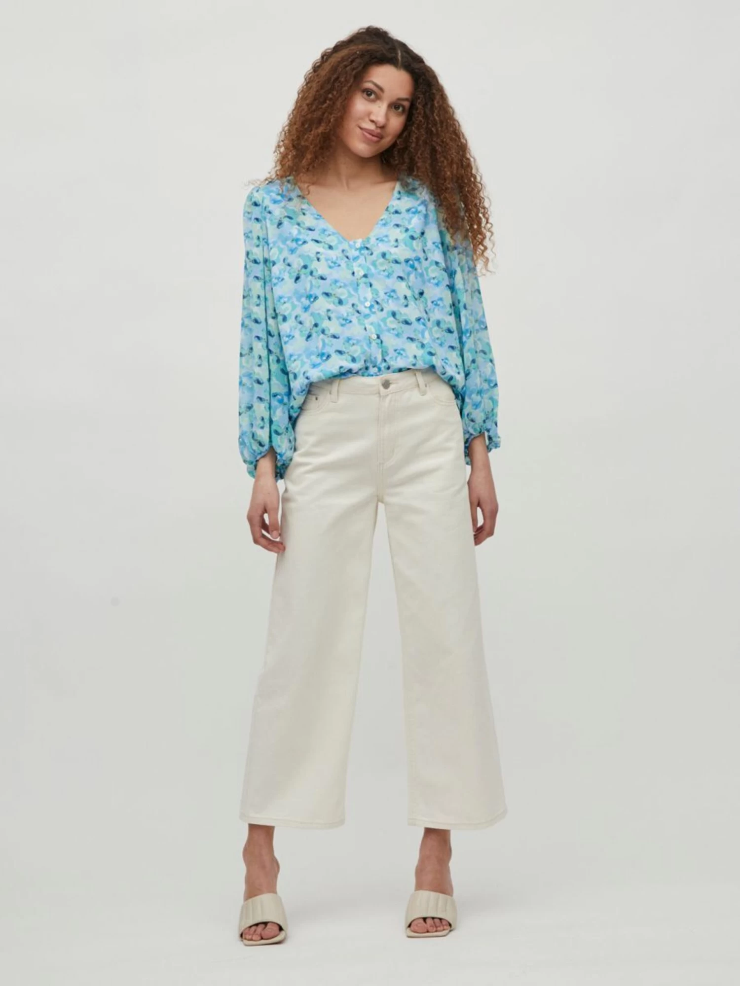 Vila Blouseshirts Blouse Dames Blauw / Navy / Lichtblauw 7 Vila Blouseshirts Blouse Dames Blauw / Navy / Lichtblauw - Afbeelding 5