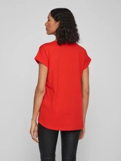 Vila T-shirts Shirt DREAMERS Dames Vuurrood -Vila b2e7793d668ffbae476f1694083a47ef