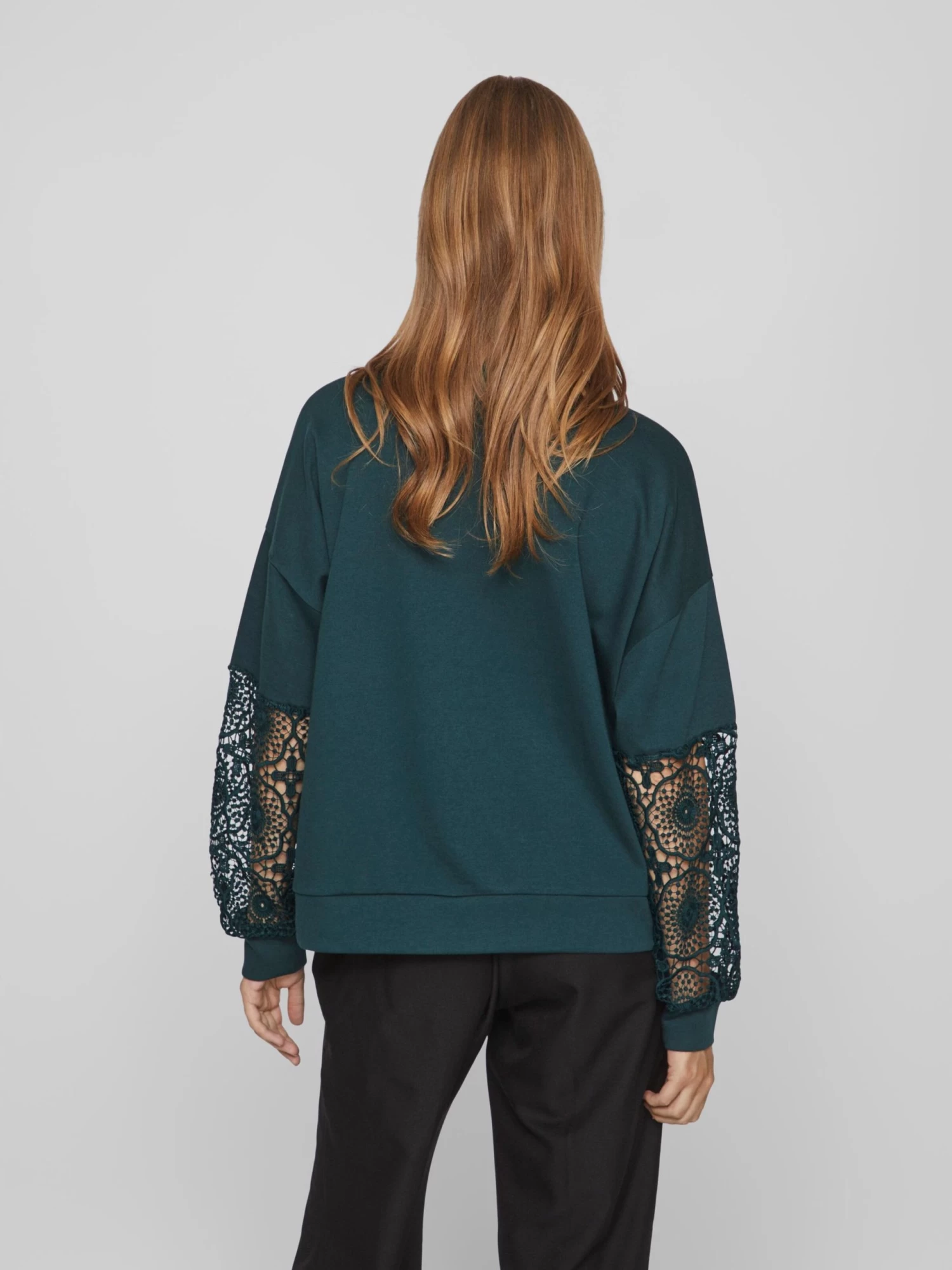 Vila Sweatshirts Sweatshirt Ricta Dames Smaragd 7 Vila Sweatshirts Sweatshirt Ricta Dames Smaragd - Afbeelding 5