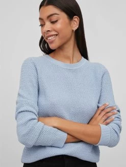 Vila Basic Truien Trui DALO Dames Lichtblauw -Vila b33f45779baf7346a148cbb213364177