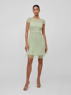 Vila Cocktailjurken Cocktailjurk Lynnea Dames Pastelgroen -Vila b454f16486cc1eeceb1adfb609d1b40a