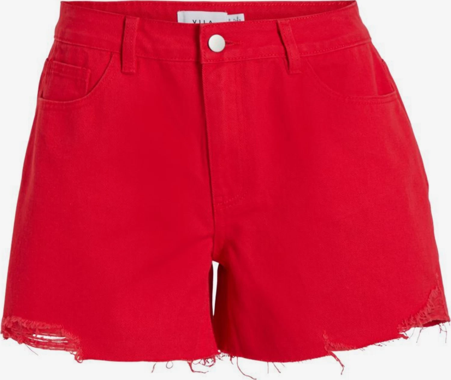 Vila Denim Shorts Regular Jeans Dames Vuurrood 2 Vila Denim Shorts Regular Jeans Dames Vuurrood