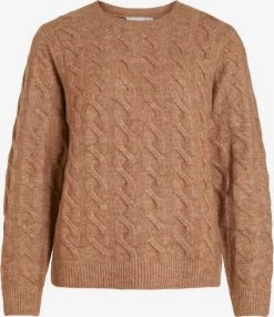 Vila Fijngebreide Truien Trui Ella Dames Lichtbruin