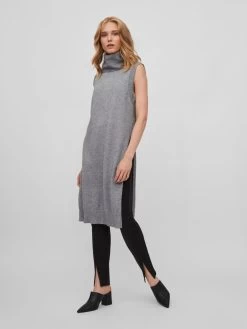 Vila Vesten Gebreide Bodywarmer Ril Dames Grijs -Vila b5b58902b62c1771f7d2ee92ec1190cb