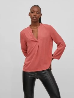 Vila Blouses Met Korte Mouw Blouse Dames Pink -Vila b61b8cc55ed44b088df0e6c11bfa6376