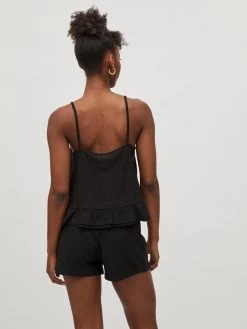 Vila Spaghetti Tops Top Kawa Dames Zwart -Vila b64b4b3b82eae261c02db9e5fb61cb4f