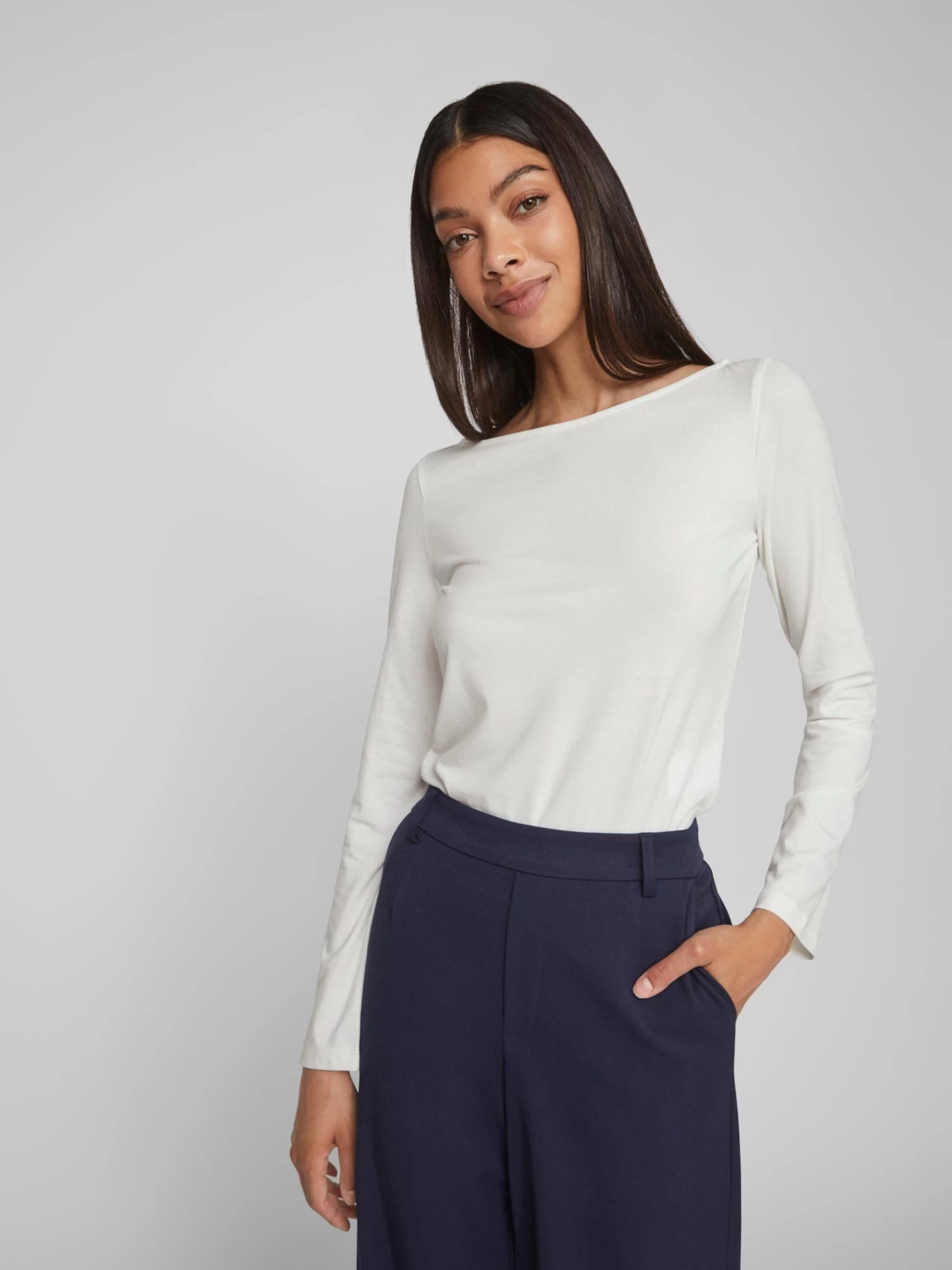 Vila Longsleeves Shirt EMILIE Dames Wit 7 Vila Longsleeves Shirt EMILIE Dames Wit - Afbeelding 5