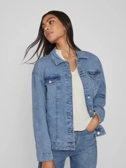 Vila Spijkerjasjes Tussenjas Fri Dames Blauw -Vila b731d801f9b4b0f0fea3eada05a65fdd