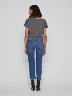 Vila Straight Regular Jeans ALICE Dames Blauw -Vila b796b4160bc8e08822d344376ba31f5a