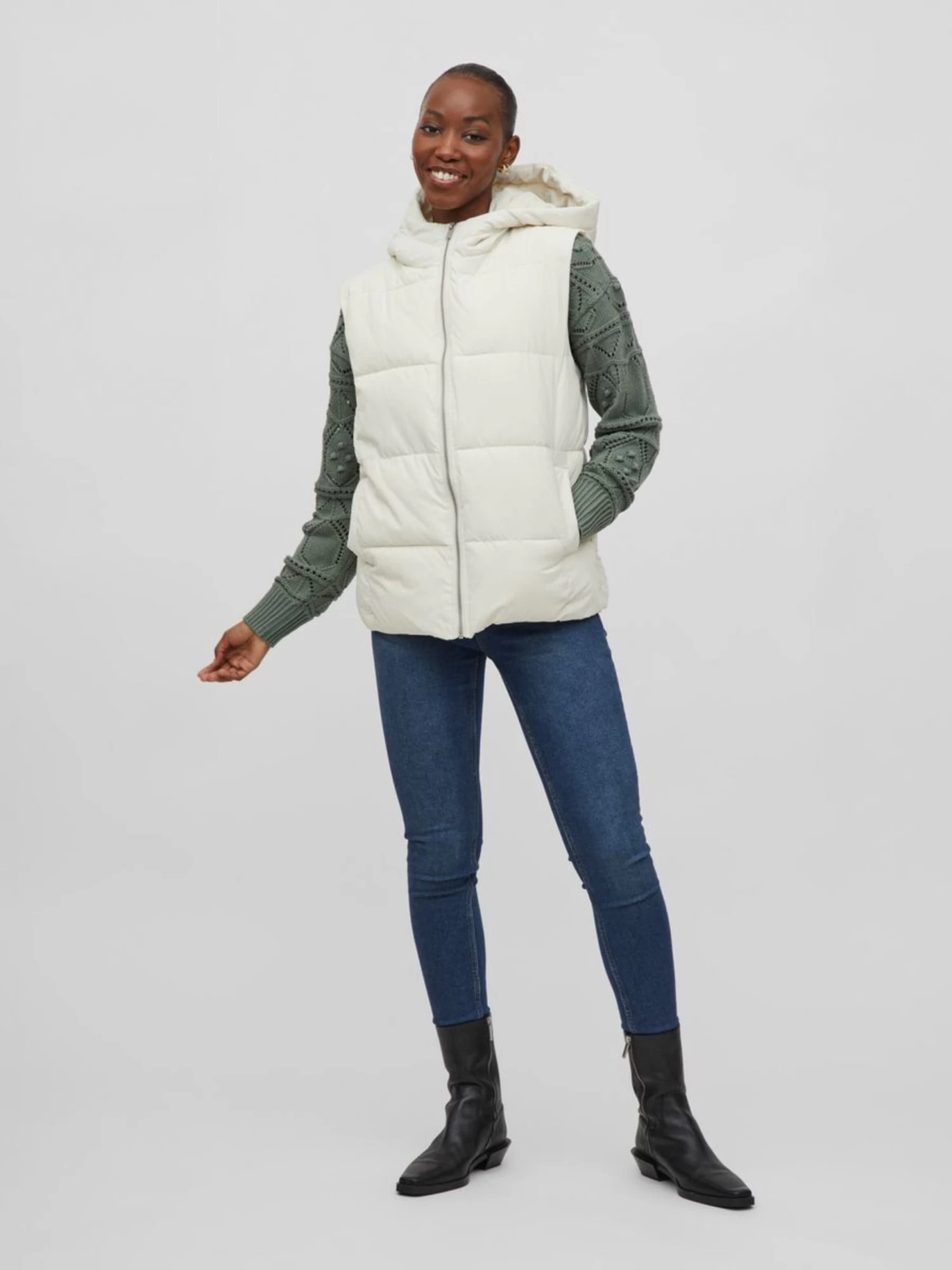 Vila Bodywarmers Bodywarmer Dames Beige 7 Vila Bodywarmers Bodywarmer Dames Beige - Afbeelding 5