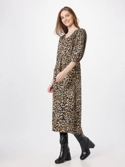 Vila Midi Jurken Jurk YANA Dames Beige / Camel -Vila b9be5fa599bc8a07bd5a5cc27cf911a4