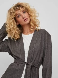 Vila Vesten Gebreid Vest Dames Grijs -Vila b9d2ddb314bf34cd0f4a125c4c68b616