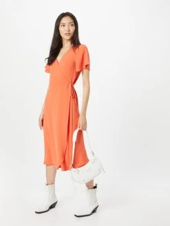 Vila Midi Jurken Jurk Lovie Dames Lichtoranje -Vila ba350ff34a1ea55d0c8e9d1764240023