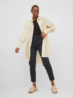 Vila Lange Blouses Blouse Gitzy Dames Sand / Natuurwit 12 Vila Lange Blouses Blouse Gitzy Dames Sand / Natuurwit -Vila badd5f95e82d9da32eeee789c32db069