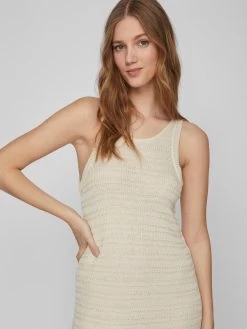 Vila Gebreide Jurken Gebreide Jurk Margot Dames Ivoor -Vila bbcad151a31ee1c65d627f528d855b76