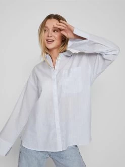 Vila Overhemden Blouse Dames Hemelsblauw -Vila bcbe1e7bebd15df5bea1d31e1adb3069