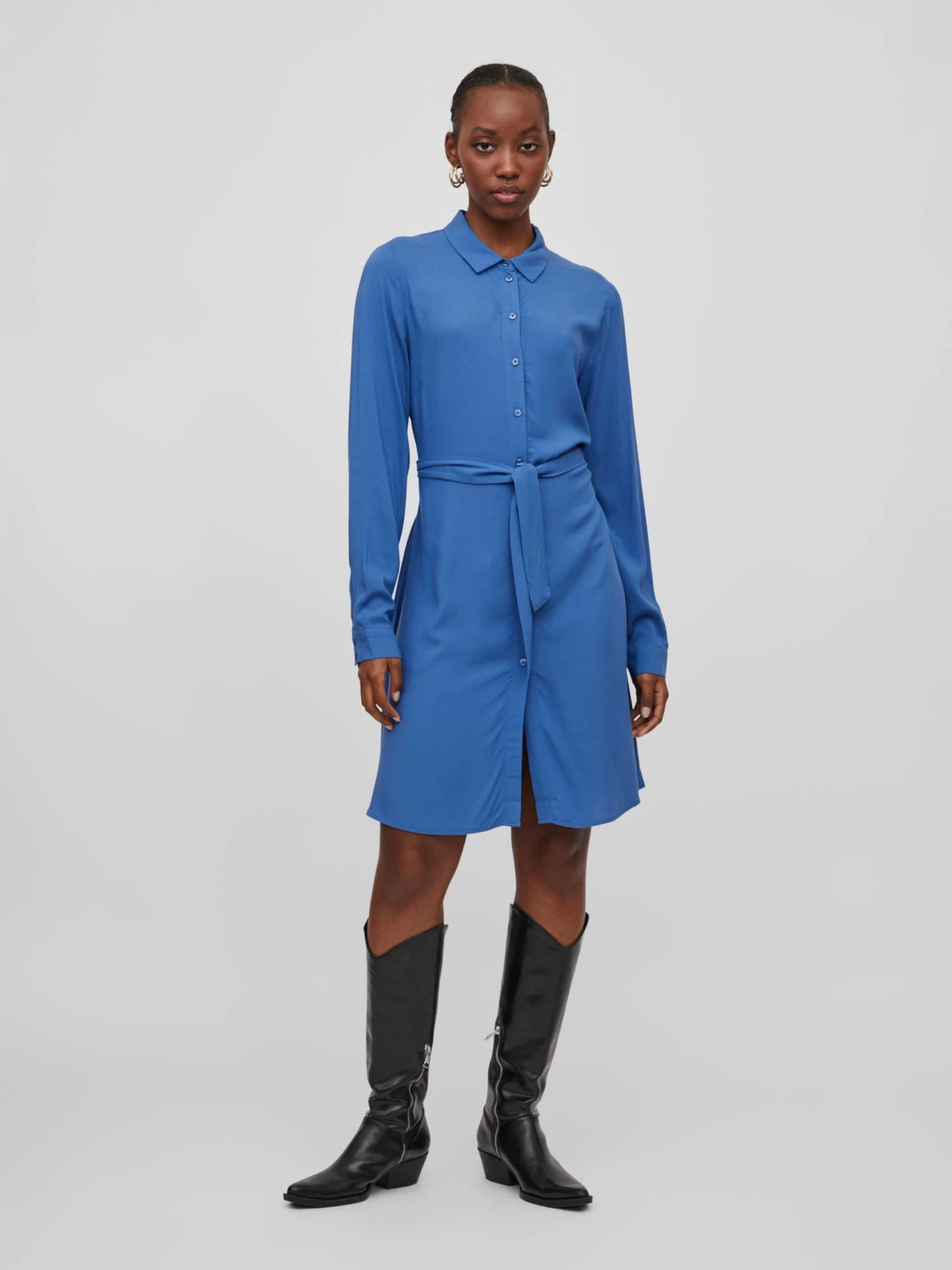 Vila Blousejurken Blousejurk Paya Dames Blauw 6 Vila Blousejurken Blousejurk Paya Dames Blauw - Afbeelding 4