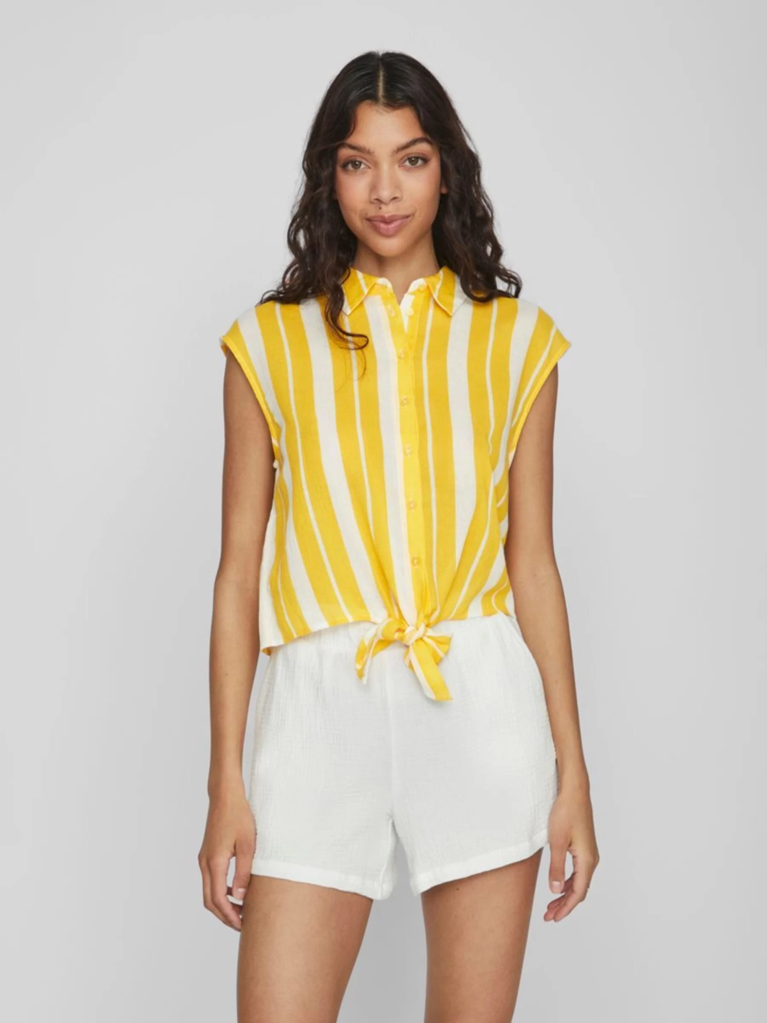 Vila Blouse Tops Blouse Dames Geel 5 Vila Blouse Tops Blouse Dames Geel - Afbeelding 3