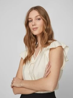 Vila Blouse Tops Blouse LUCIA Dames Beige 14 Vila Blouse Tops Blouse LUCIA Dames Beige -Vila beddeaa1e2c654705cdc474466e7e02a
