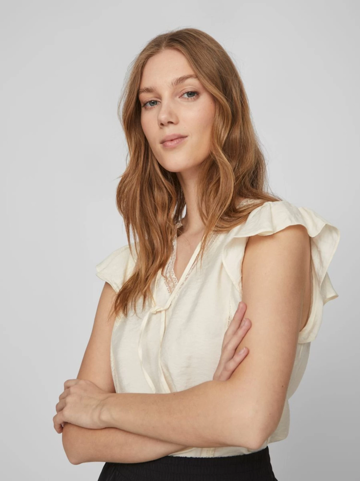 Vila Blouse Tops Blouse LUCIA Dames Beige 8 Vila Blouse Tops Blouse LUCIA Dames Beige - Afbeelding 6