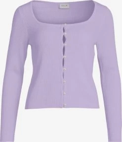 Vila Vesten Gebreid Vest Popsa Dames Pastellila