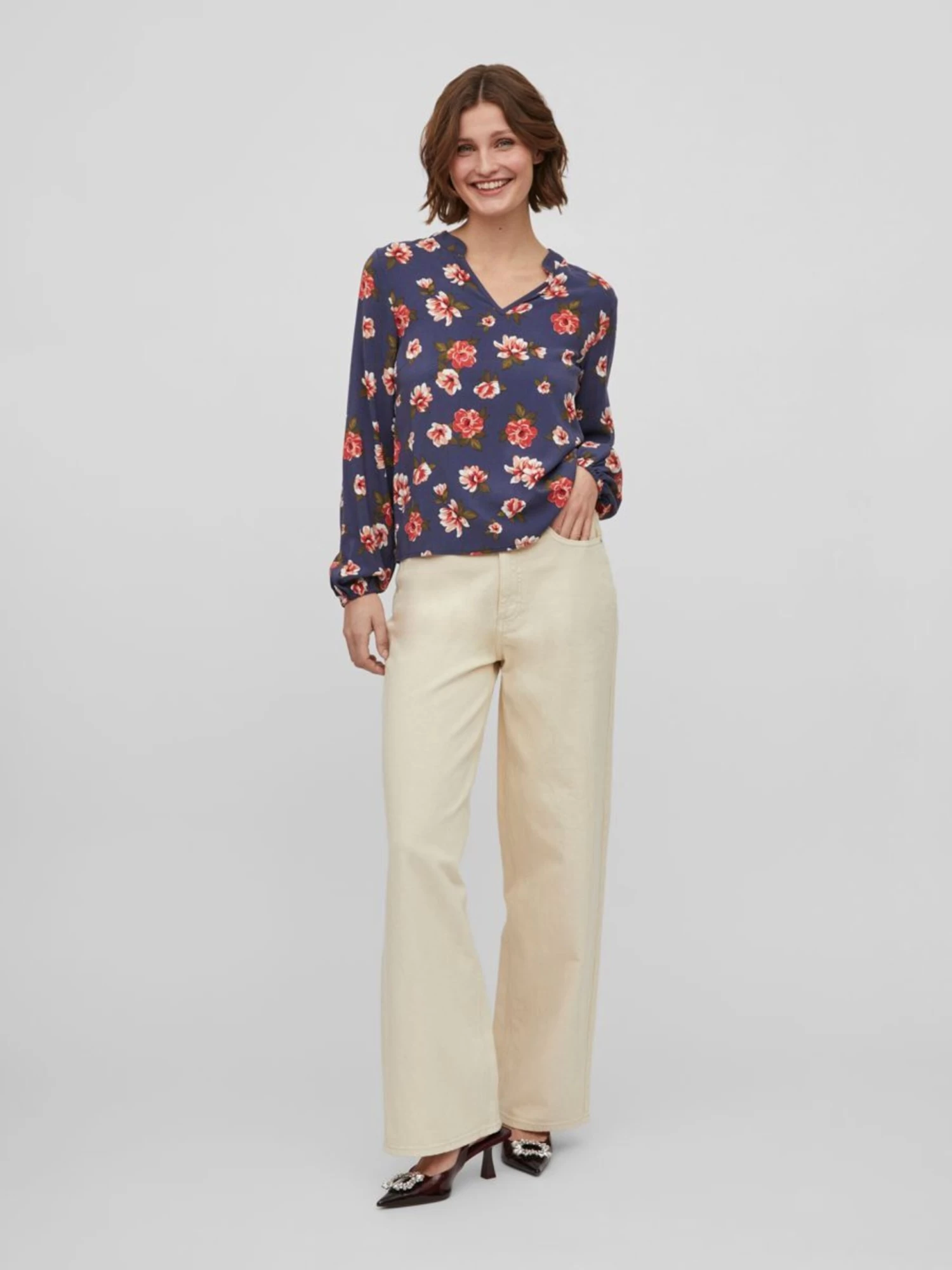 Blouseshirts Blouse Dames Donkerblauw 7 Blouseshirts Blouse Dames Donkerblauw - Afbeelding 5