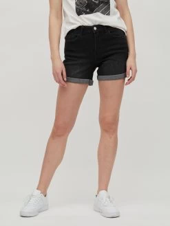 Vila Denim Shorts Regular Jeans Dina Dames Zwart -Vila c0f890a77034712a83dc42259e731150