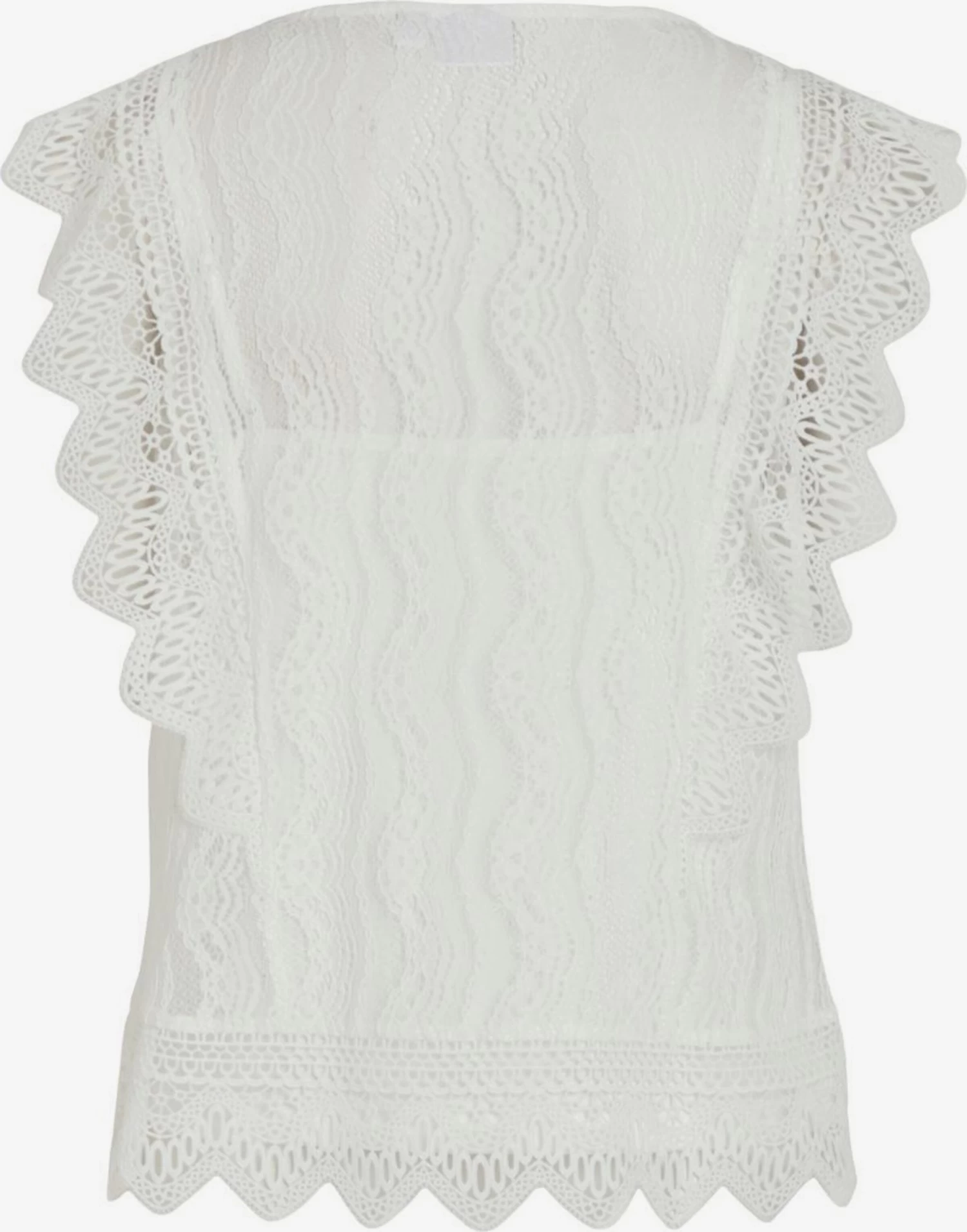 Vila Kanten Tops Top Dames Wit 4 Vila Kanten Tops Top Dames Wit - Afbeelding 2