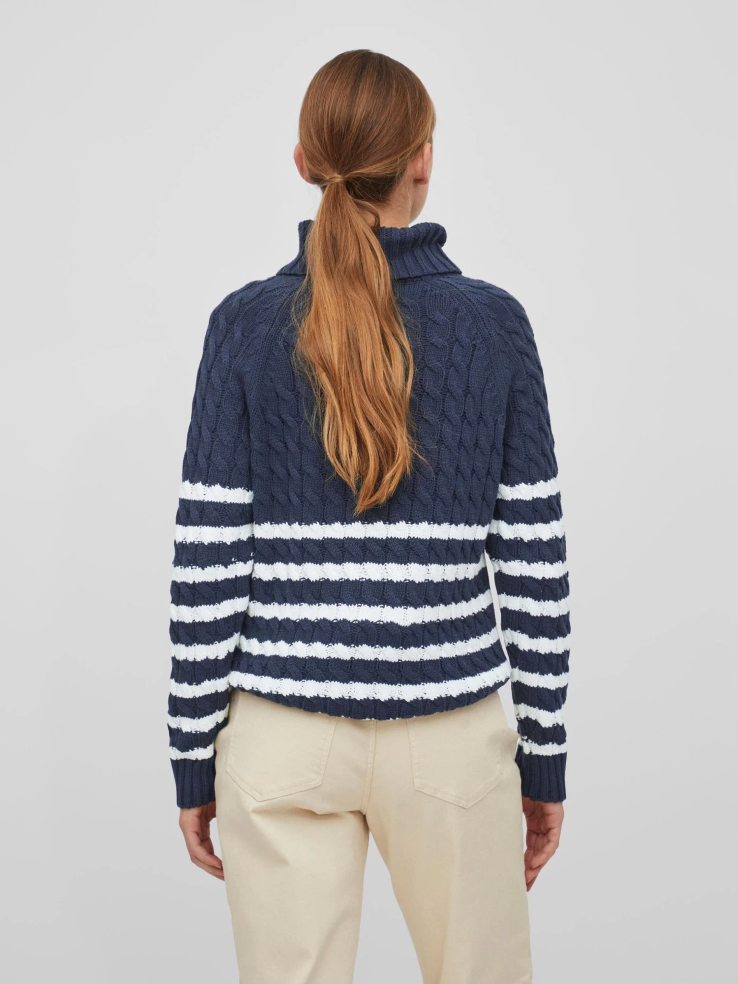 Vila Coltruien Trui Emmalina Dames Navy 6 Vila Coltruien Trui Emmalina Dames Navy - Afbeelding 4