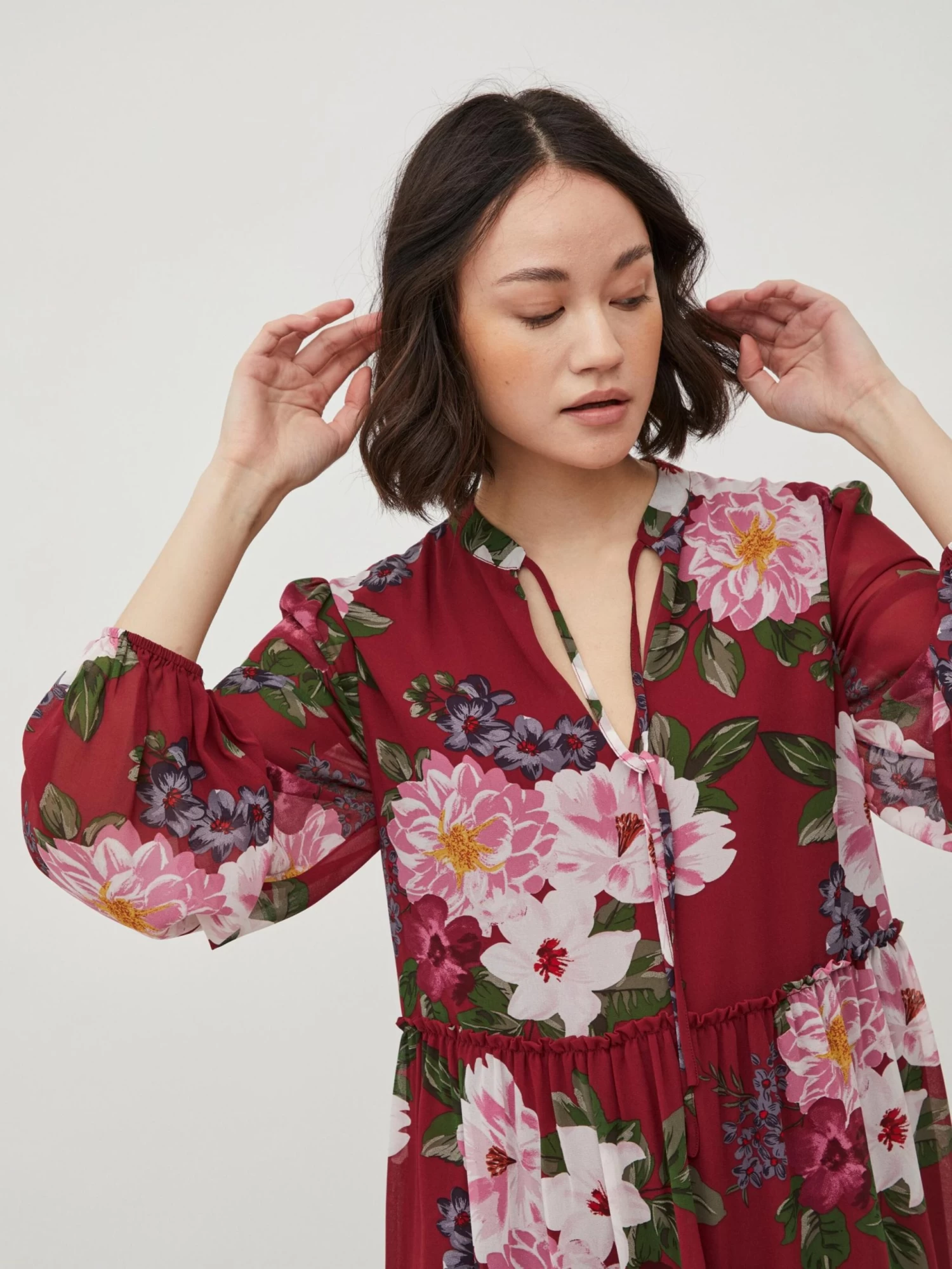 Vila Blousejurken Blousejurk Ura Dames Rood 8 Vila Blousejurken Blousejurk Ura Dames Rood - Afbeelding 6