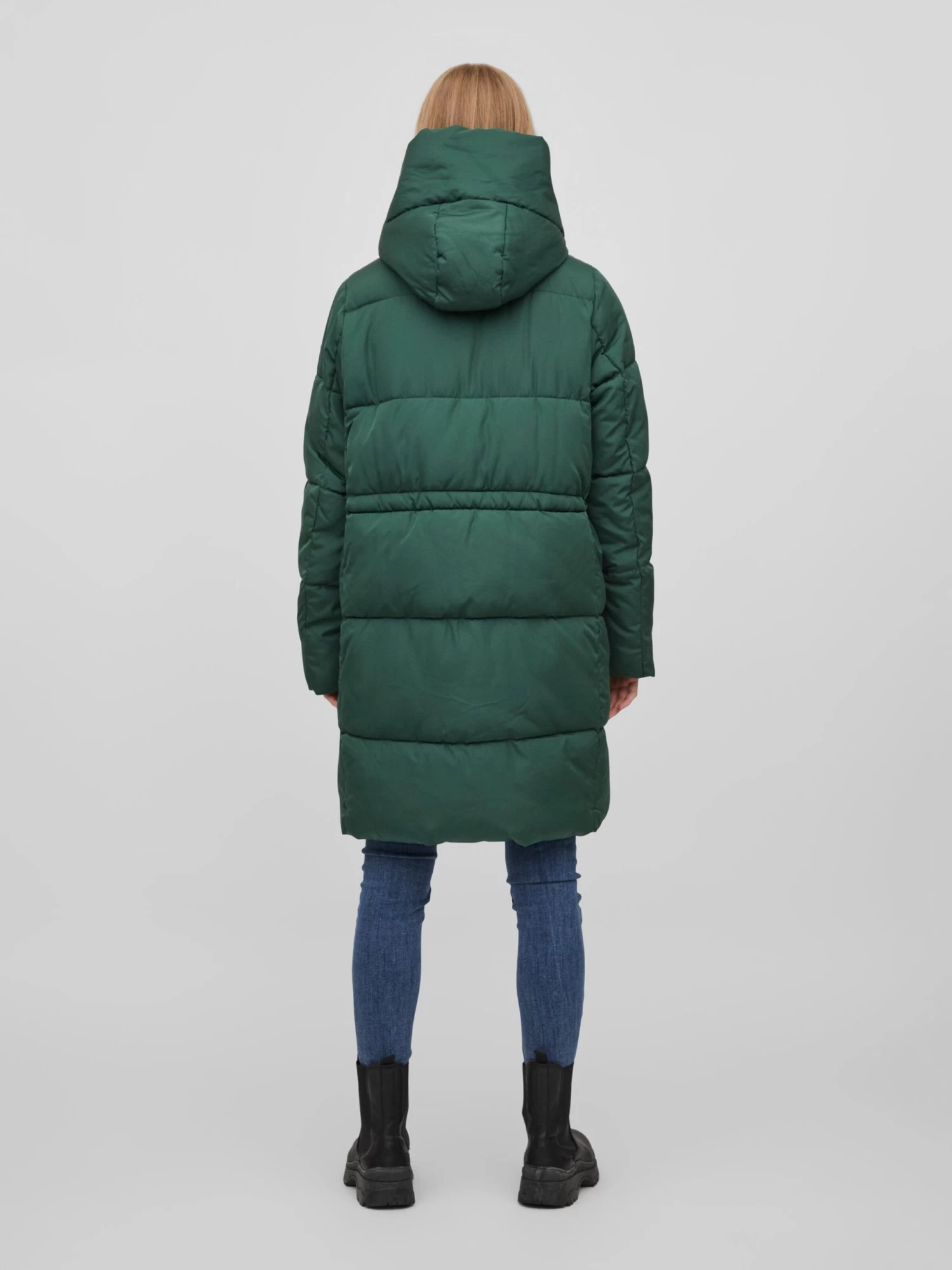 Vila Wintermantels Wintermantel Tatte Dames Smaragd 5 Vila Wintermantels Wintermantel Tatte Dames Smaragd - Afbeelding 3