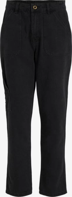 Vila Straight Regular Jeans Dames Zwart