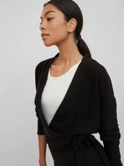 Vila Vesten Gebreid Vest Haudi Dames Zwart -Vila c4fff4c1dc9849850197b99d57df3a30