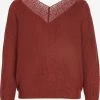 Vila Fijngebreide Truien Trui Glacy Dames Roestrood -Vila c587651cb18eb395c640ff99a9e098f8
