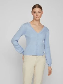 Vila Vesten Gebreid Vest ALANA Dames Lichtblauw -Vila c5b2a36dedc8c9f4255af312d584ee9d