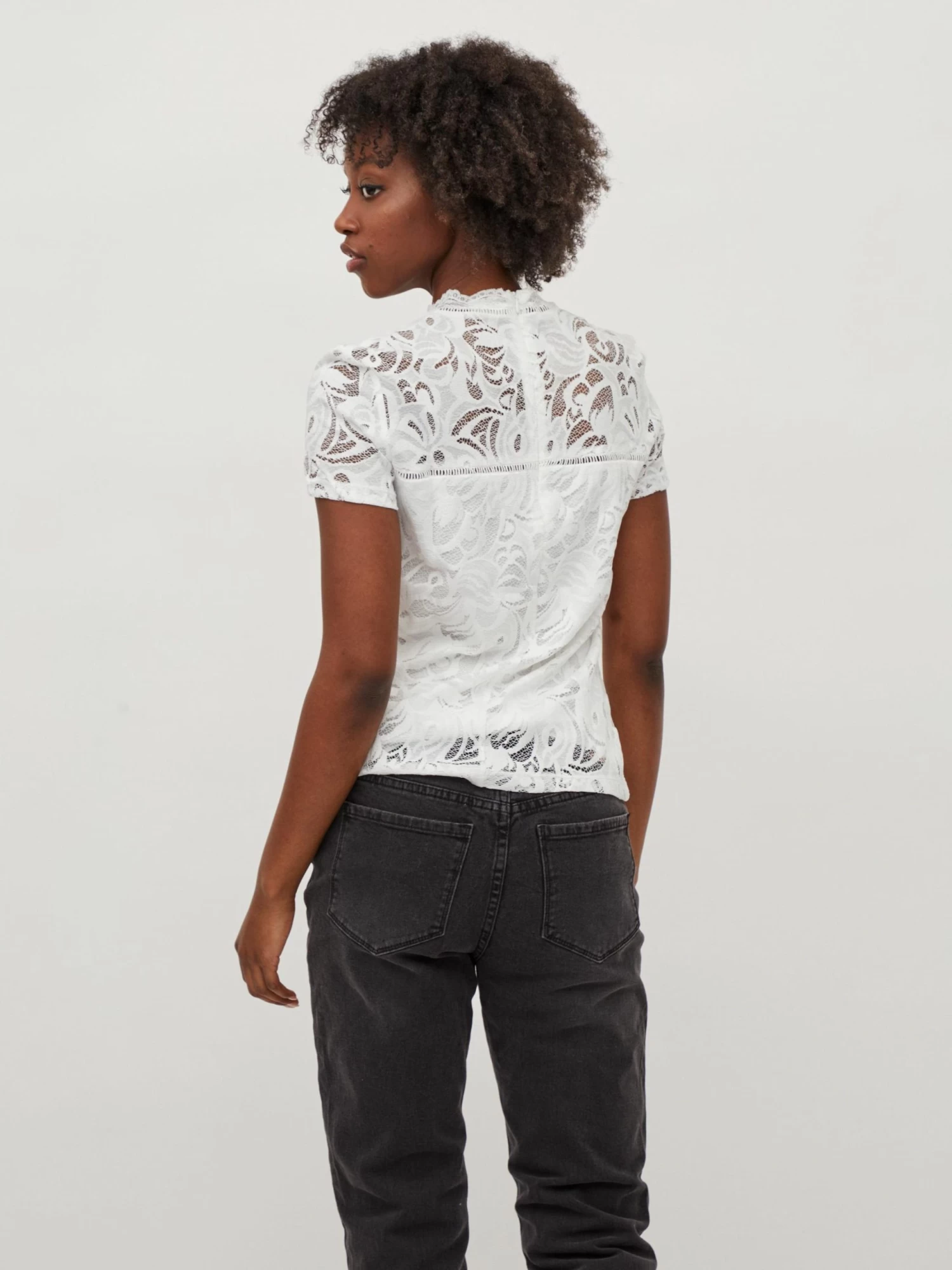 Vila Blouses Met Korte Mouw Blouse Stasia Dames Wit 6 Vila Blouses Met Korte Mouw Blouse Stasia Dames Wit - Afbeelding 4