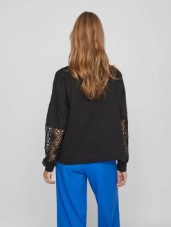 Vila Sweatshirts Sweatshirt Ricta Dames Zwart -Vila c74f408a27d47bc90d280730a8b73691