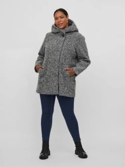 Korte Mantels Tussenmantel Dames Grijs Gemêleerd -Vila c77cbc232b36fe7e3f774e53c505b424