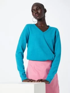 Vila Basic Truien Trui Viril Dames Neonblauw -Vila c78e6d3dda7cf90996f22058351e5b09